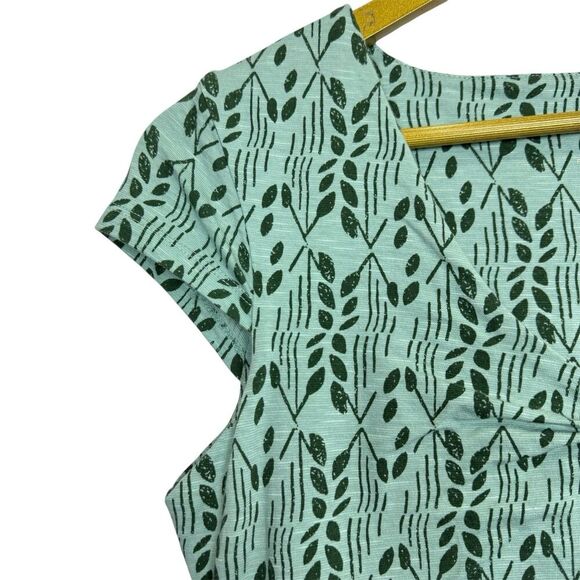 Toad & Co Rosemarie Dress Size S Organic Cotton Blend Cap Sleeve V-Neck Green - Picture 5 of 10